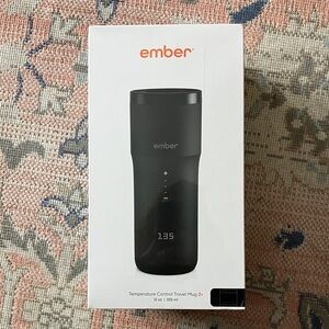 NWT Sealed Box Ember Black Temperature Control Travel Mug 12 oz
